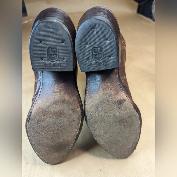 Dan Post boots women's sz 5.5M Exotic Genuine Brown Teju Lizard Classic Western - Picture 11 of 13